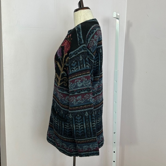 Icelandic Design Fair Isle Knit Cardigan Sweater - Picture 4 of 11